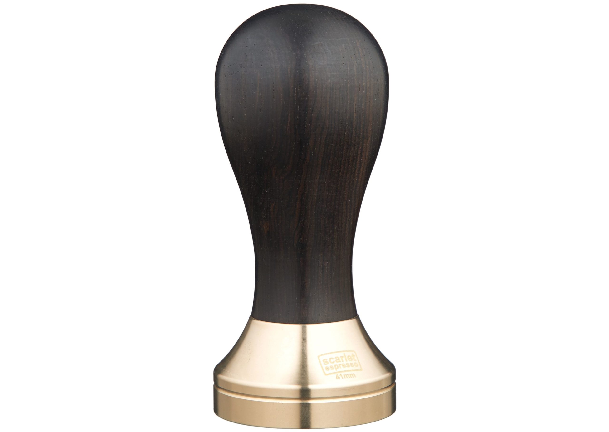 41mm Scarlet Classic Espresso Tamper 58 mm 51 mm 41 mm with Brown and Black Wood Handle for Portafilter Machines 49 mm, Brown brown 