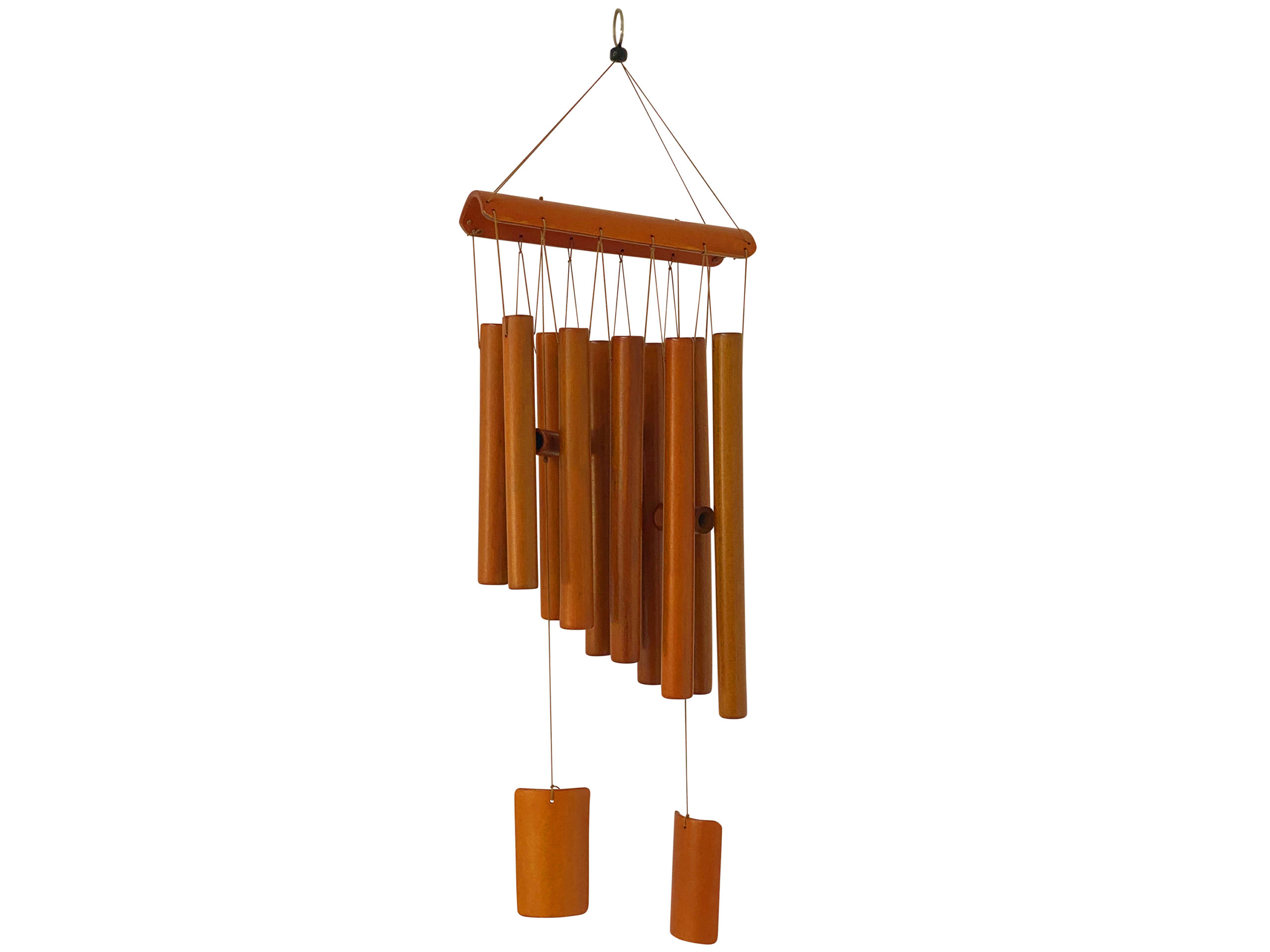 23 Zoll Windspiel Klangspiel mit 6x Glocken Holz Metall Haus Gartendekoration 